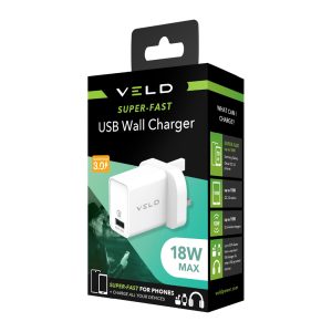 VH18AW – SUPER-FAST USB WALL CHARGER – 18W