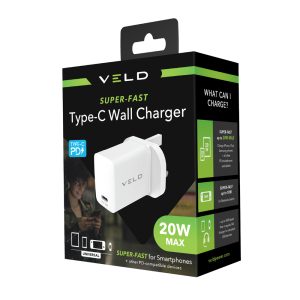 VH20BW – SUPER-FAST USB-C WALL CHARGER – 20W