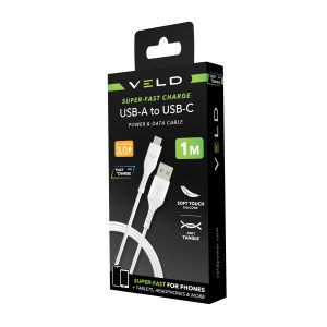 VAC100W1 - SUPER-FAST USB-A TO USB-C CABLE - 1M