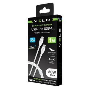 VCC203W1 - SUPER-FAST USB-C TO USB-C CABLE - 60W (1M)