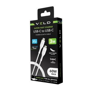 VCC203W3 - SUPER-FAST USB-C TO USB-C CABLE - 3M