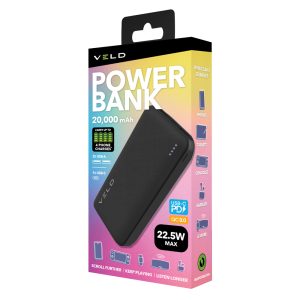 VEPB2022B - ESSENTIAL 20,000mAh POWER BANK - 22.5W